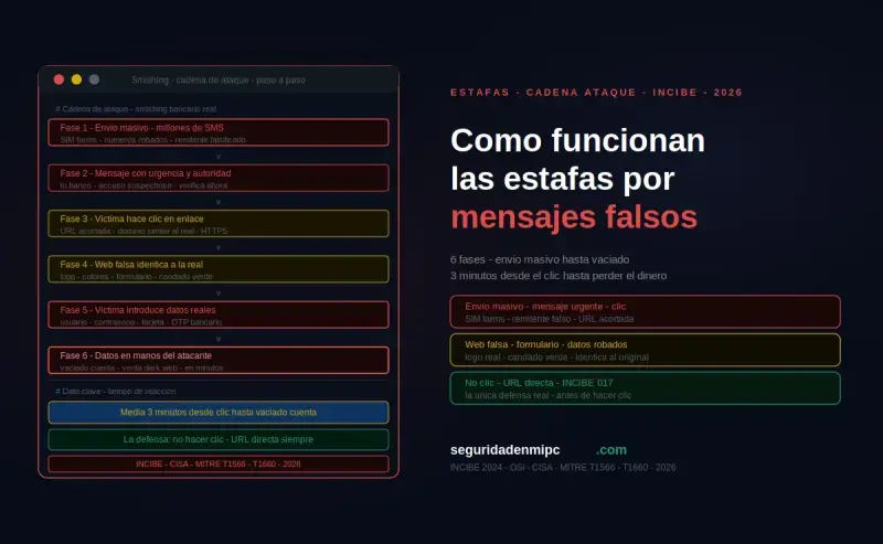 ¿Cómo funcionan las estafas por mensajes falsos?