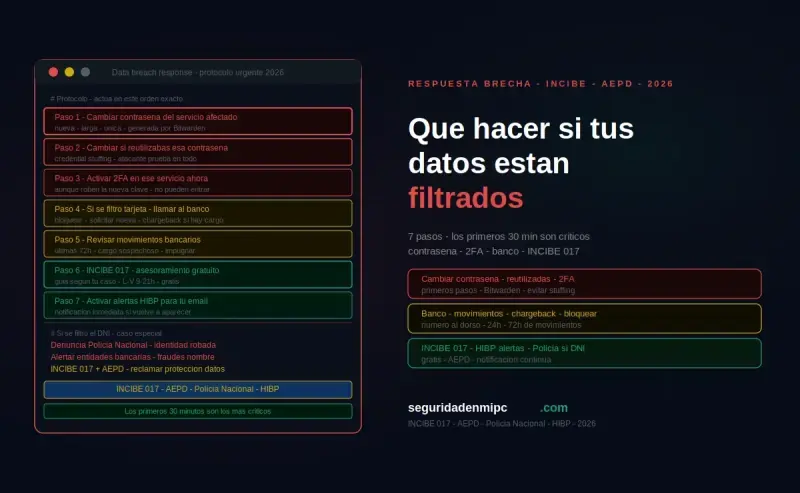 ¿Qué hacer si tus datos están filtrados?