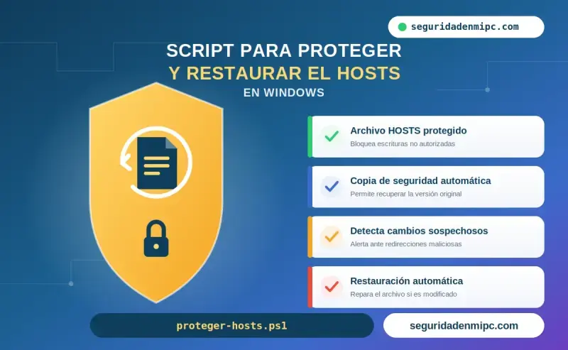 Script para proteger y restaurar el archivo HOSTS en Windows