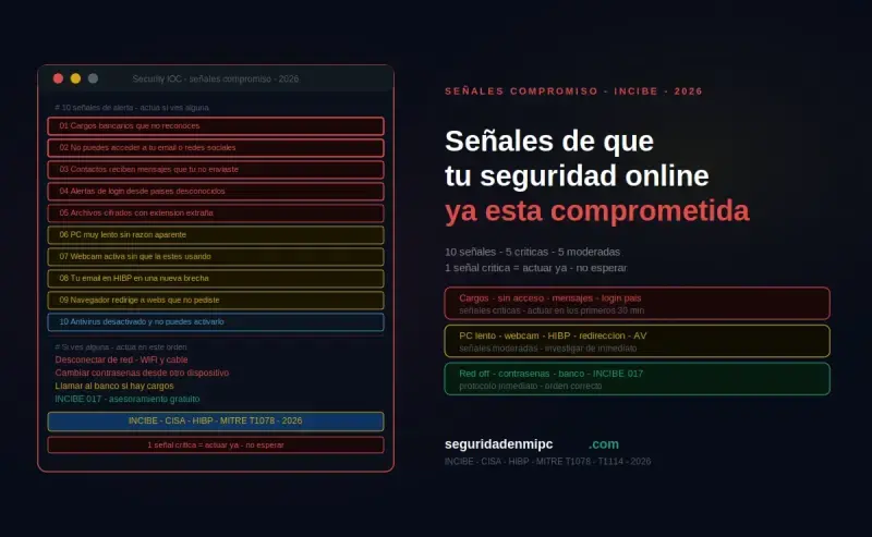 Señales de que tu seguridad online ya está comprometida
