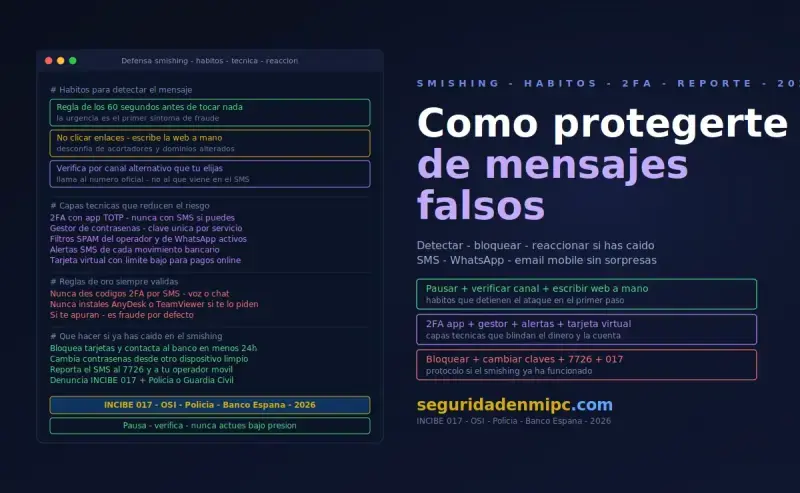 Cómo protegerte de las estafas por mensajes falsos