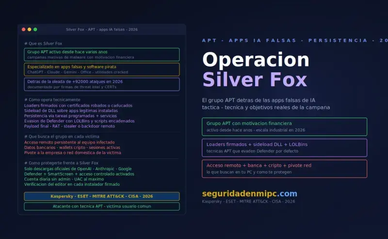 Operación Silver Fox: la amenaza persistente detrás del fraude