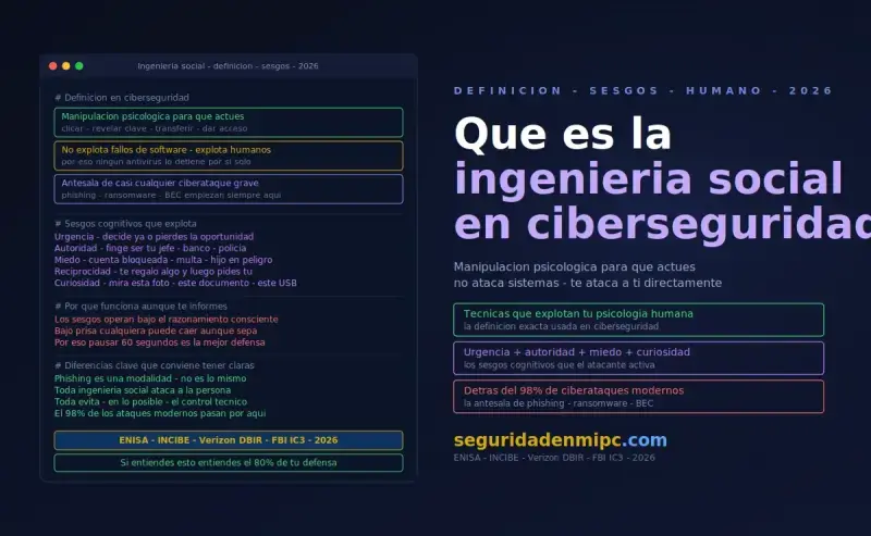 Qué es la ingeniería social en ciberseguridad