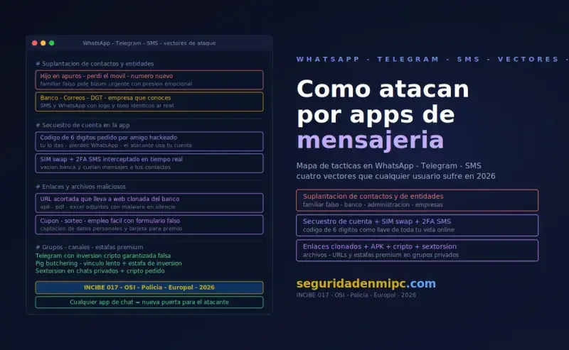 Cómo los atacantes usan las apps de mensajería para atacar