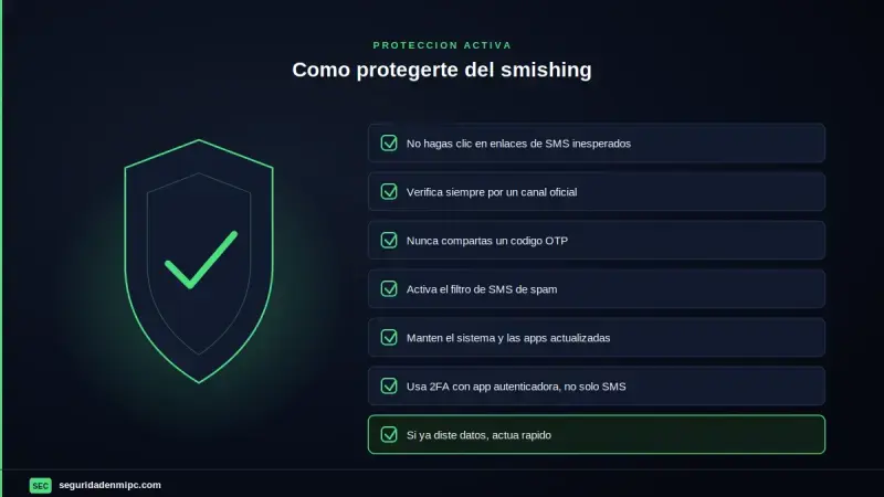 Cómo protegerte del smishing